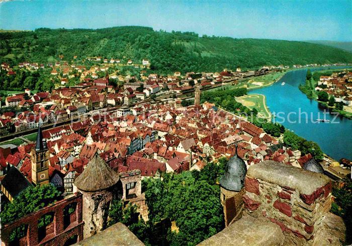 Wertheim Main Blick von der Burg auf den Main