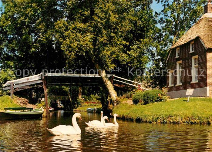 Giethoorn Schwaene Haus am Wasser