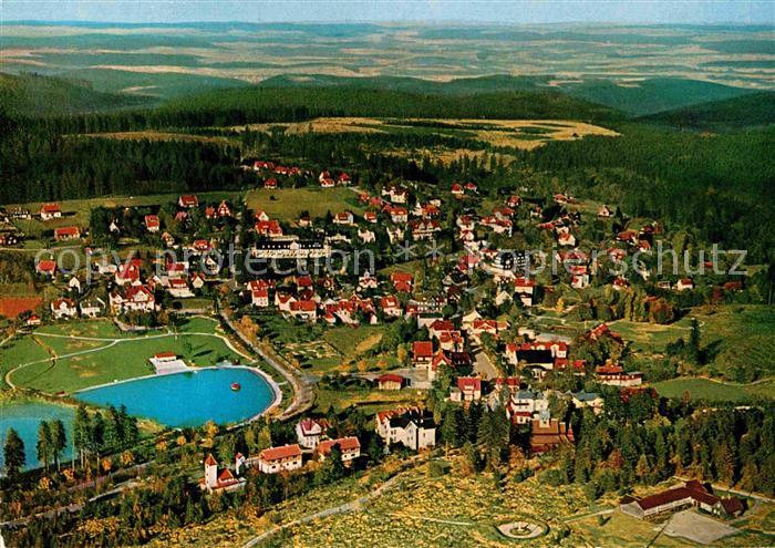 Hahnenklee-Bockswiese Harz Fliegeraufnahme mit Seepartie