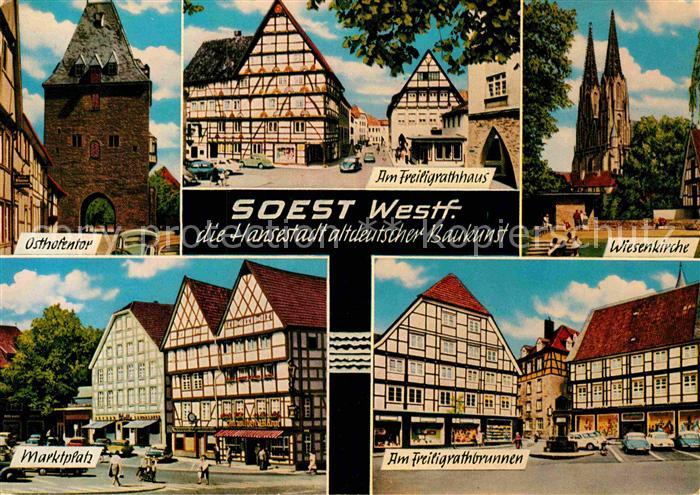Soest Arnsberg Osthofentor Wiesenkirche Freiligrathbrunnen Marktplatz