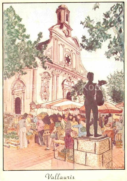 Vallauris Marktleben Kuenstlerkarte