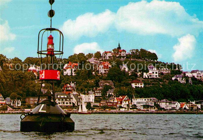 Blankenese Hamburg Leuchtboje auf der Elbe