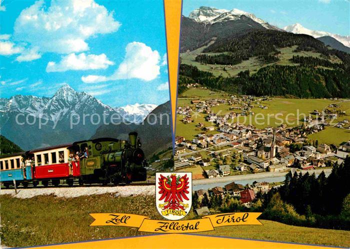 Zell Ziller Tirol Zillertalbahn Fliegeraufnahme