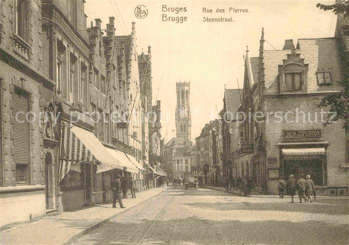 BRUGGE Bruges Belgie Rue des Pierres Steenstraat