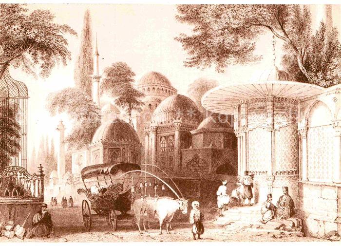 Istanbul Constantinopel Fontaine et mosquee de Sehzade