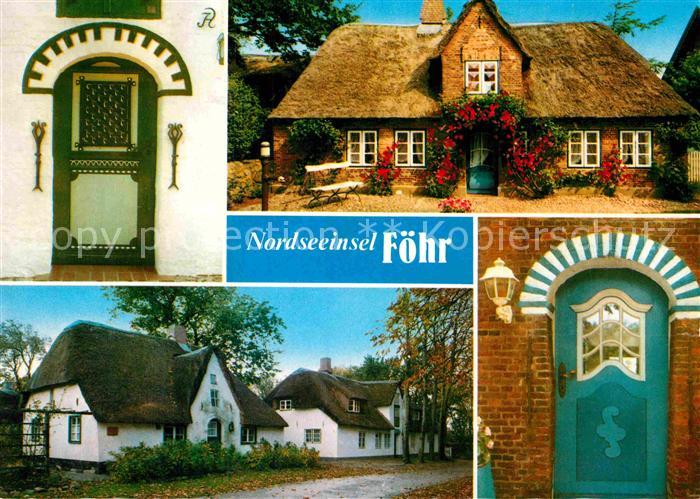 Insel Foehr Friesenhaeuser Eingangstueren