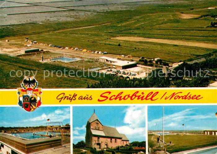 Schobuell Husum Fliegeraufnahme Schwimmbad Kirche