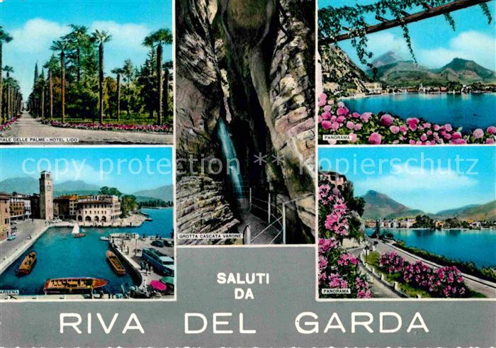 Riva del Garda Viale delle Palme Panorama Grotta Cascata Varone Arsena