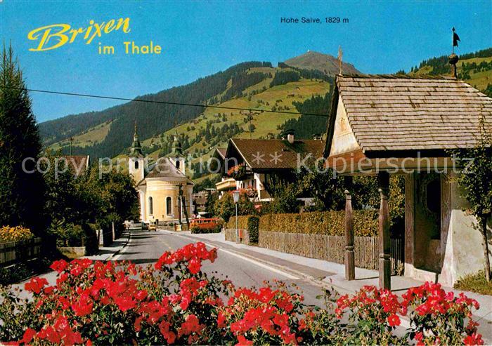 Brixen Thale Dorfmotiv mit Hohe Salve