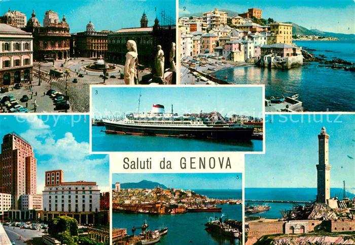 Genova Genua Liguria Piazza Dei Ferrari Boccadasse Cristoforo Colombo Grattaciel