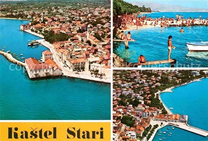 Stari Grad Kastel Stari Fliegeraufnahme Strandpartie