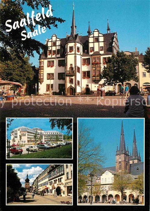 Saalfeld Saale Rathaus Klinik Bergfried Boulevard Arkadenpassage Johanniskirche