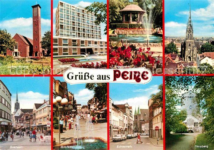 Peine Lutherkirche Rathaus Stadtpark Jacobi Kirche Breitestr Echternstr Herzberg