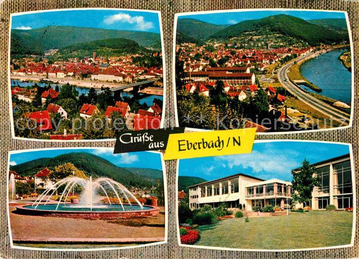 Eberbach Neckar Panorama Springbrunnen Kurhaus