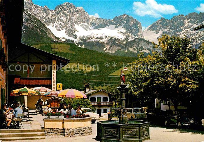 Ellmau Tirol Florianbrunnen Wilder Kaiser Ellmauer Tor und Toerlspitzen