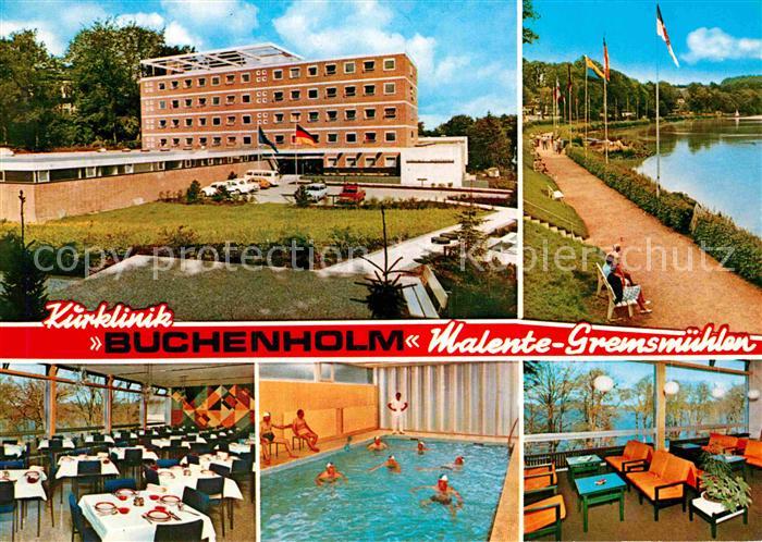 Malente-Gremsmuehlen Kurklinik Buchenholm Speisesaal Hallenbad Promenade