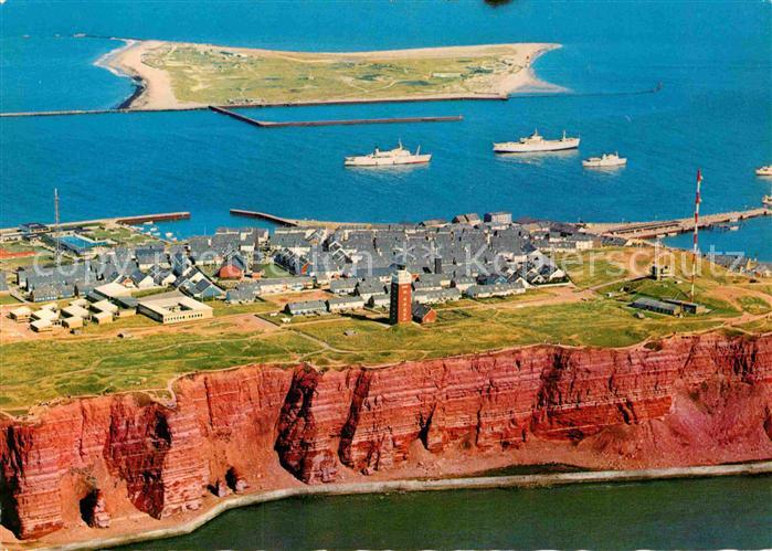 Helgoland Fliegeraufnahme Oberland und Duene