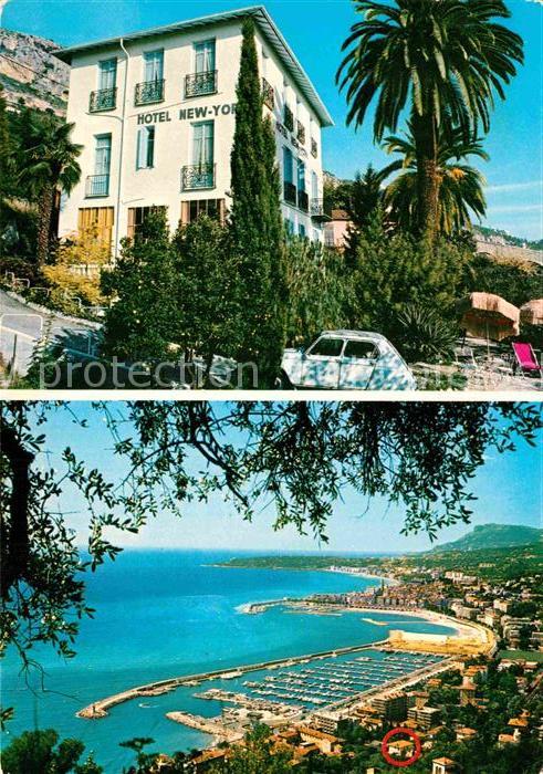 Menton Alpes Maritimes Hotel Pension New York Hafen Fliegeraufnahme