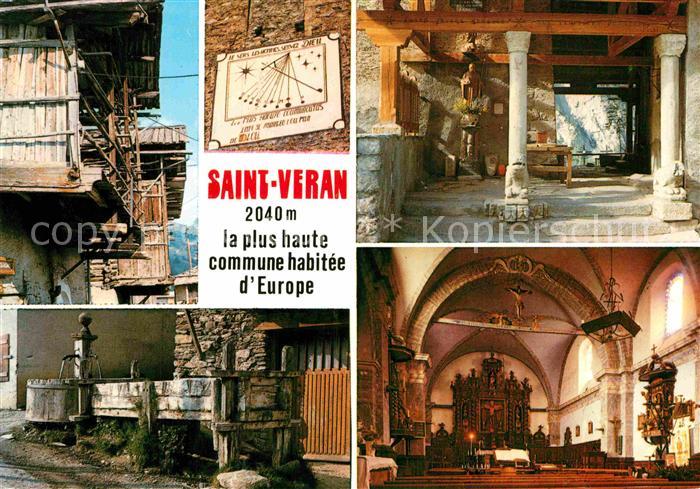 Saint-Veran Dorfmotive Kirche Inneres