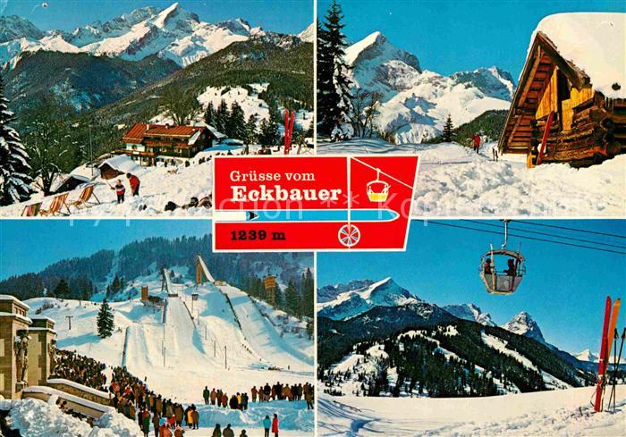 GARMISCH-PARTENKIRCHEN Bayern Berggasthof Eckbauer Alpspitze Zugspitze Skistadti