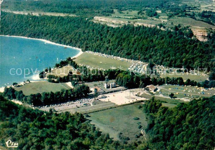 Chalain Franche Comte Fliegeraufnahme Campingplatz