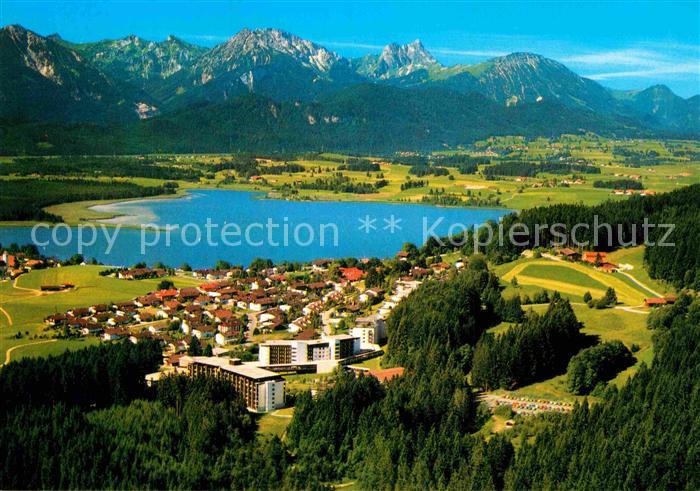 Hopfen See Fliegeraufnahme Enzensberg Alpen