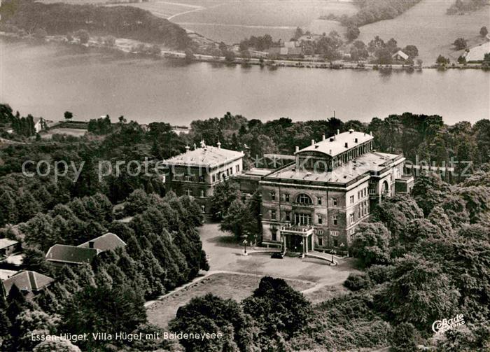 Essen Ruhr Fliegeraufnahme Villa Huegel mit Baldeneysee