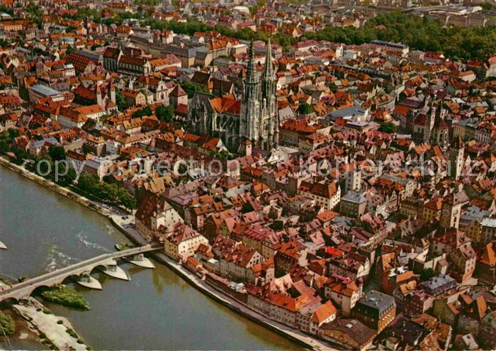 REGENSBURG Bayern Fliegeraufnahme Dom