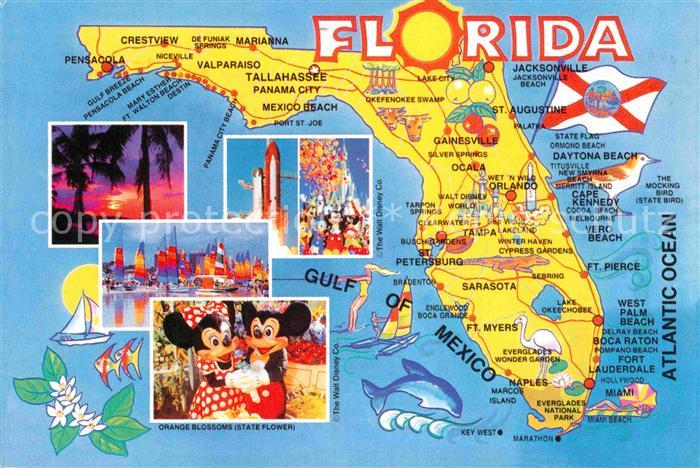 Florida US-State Landkarte