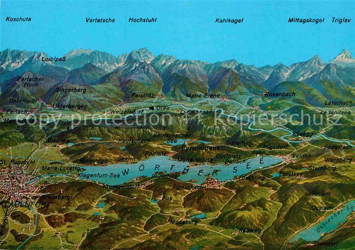 Woerthersee Landkarte