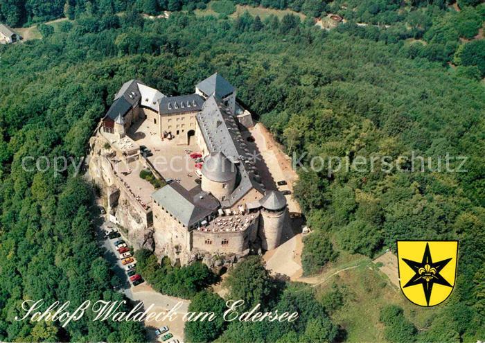 Waldeck Edersee Fliegeraufnahme Schloss