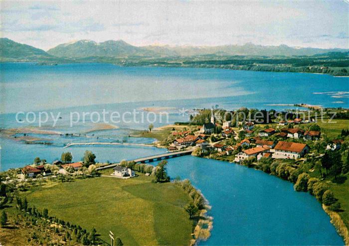 Seebruck Chiemsee Fliegeraufnahme