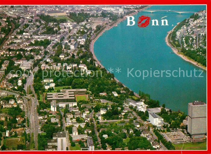 Bonn Rhein Fliegeraufnahme Regierungsviertel