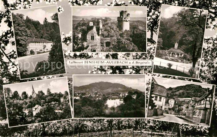 Auerbach Bergstrasse Teilansichten Luftkurort Burg