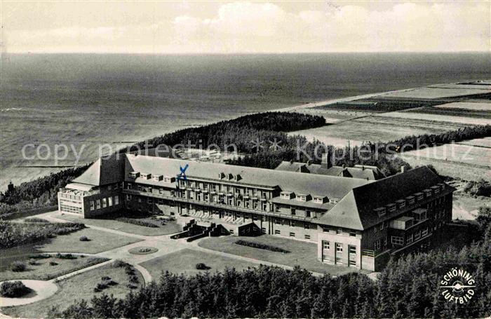 Utersum Sanatorium der BfA Fliegeraufnahme