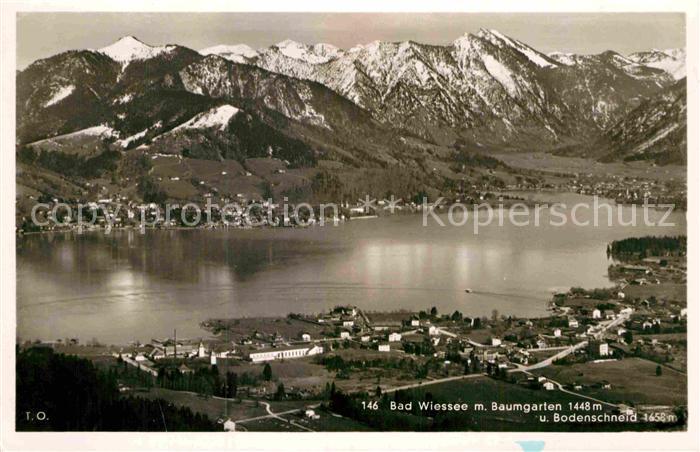 Bad Wiessee mit Baumgarten und Bodenschneid Tegernsee Alpenpanorama