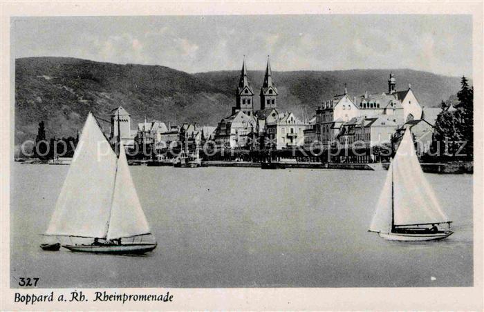 Boppard Rhein Rheinpromenade Segelboote