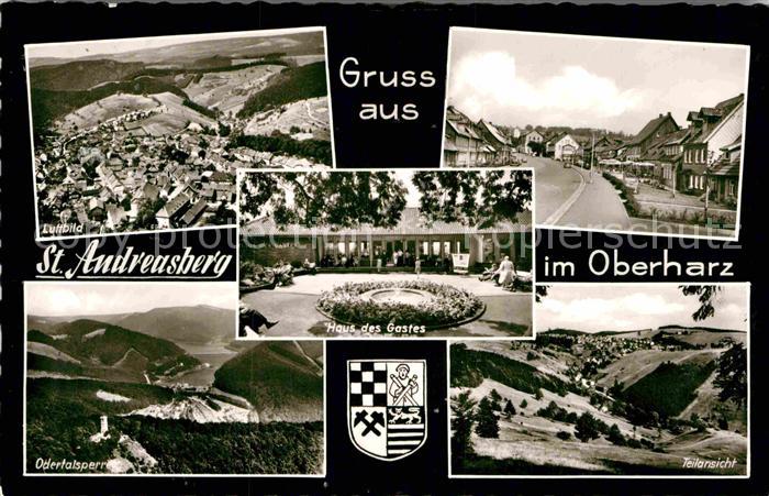 St Andreasberg Harz Haus des Gastes Strassenpartie Odertalsperre Fliegeraufnahme