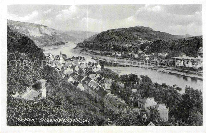 Wehlen Sachsen Panorama Elbetal Elbsandsteingebirge
