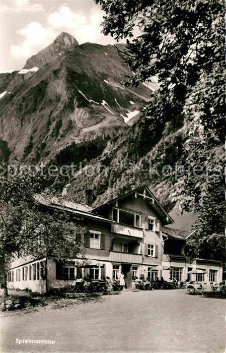 Spielmannsau Berggasthaus mit Trettachspitze