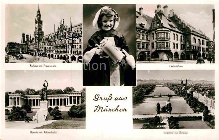 Muenchen Bayern Rathaus Frauenkirche Bavaria Ruhmeshalle Denkmal Hofbraeuhaus Is