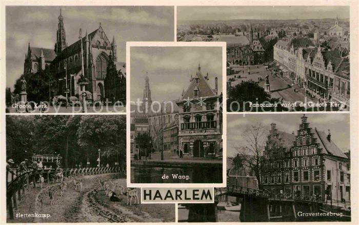 Haarlem Groote Kerk Hertenkamp Gravestenebrug de Waag