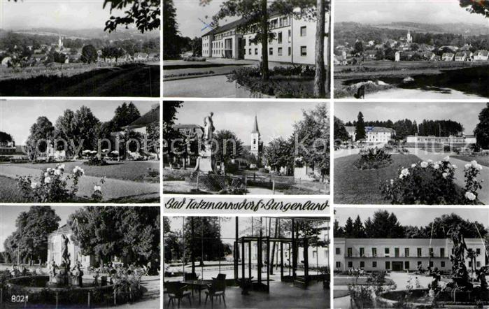Bad Tatzmannsdorf Burgenland Teilansichten Kurhaus Kurpark Denkmal Brunnen