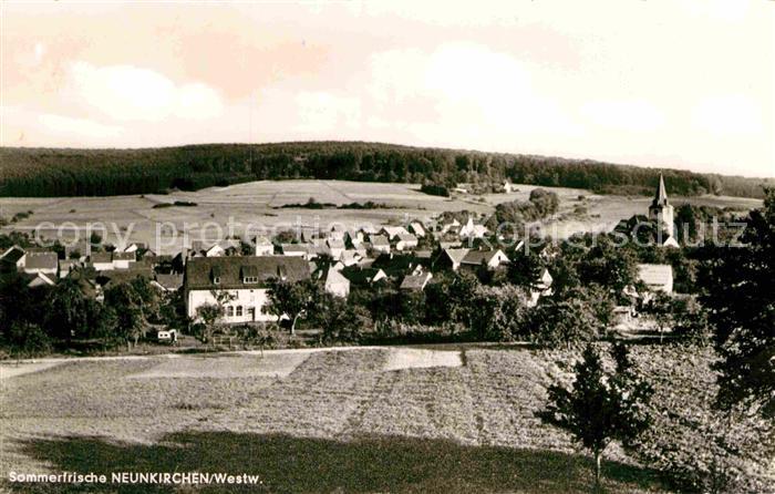 Neunkirchen Westerwald Sommerfrische Ortsansicht mit Kirche