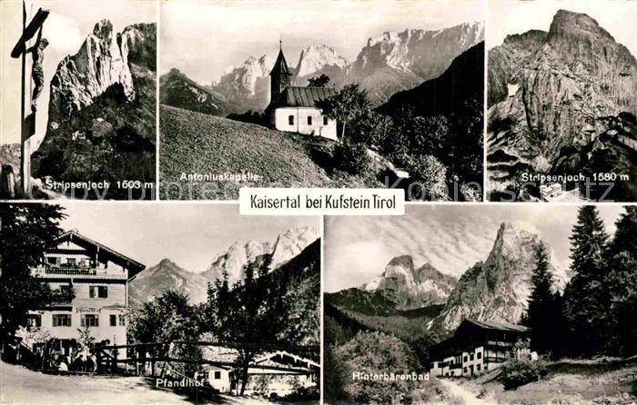 Kufstein Tirol Panorama Kaisertal Stripsenjoch Kreuz Kapelle Pfandlhof Hinterbae