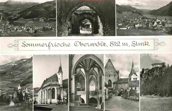 Oberwoelz Stadt Sommerfrische Ortsmotive mit Kirche