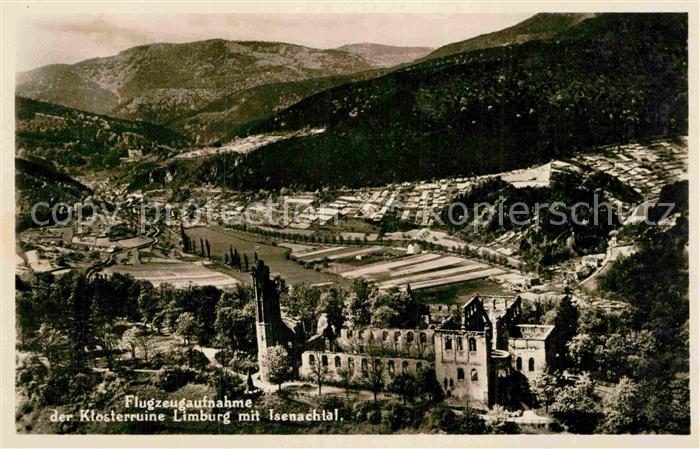 Limburg Lahn Klosterruine Baudenkmal Isenachtal Fliegeraufnahme