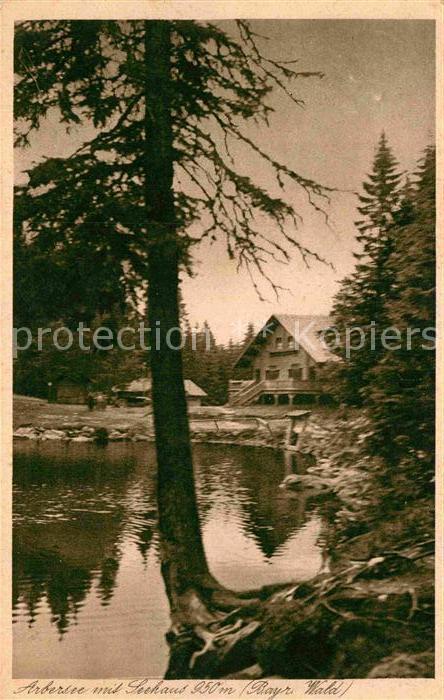 Arbersee mit Seehaus Bayerischer Wald