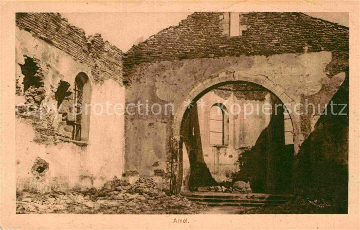 Amel Belgien Ruinen 1. Weltkrieg