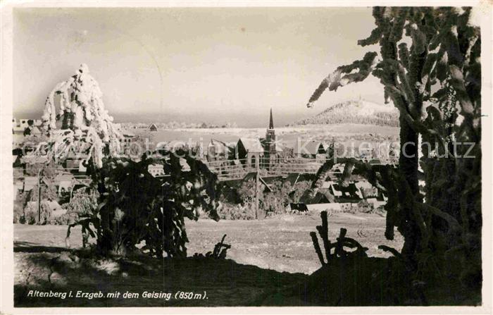 Altenberg Dippoldiswalde Winterpanorama mit Blick zum Geising